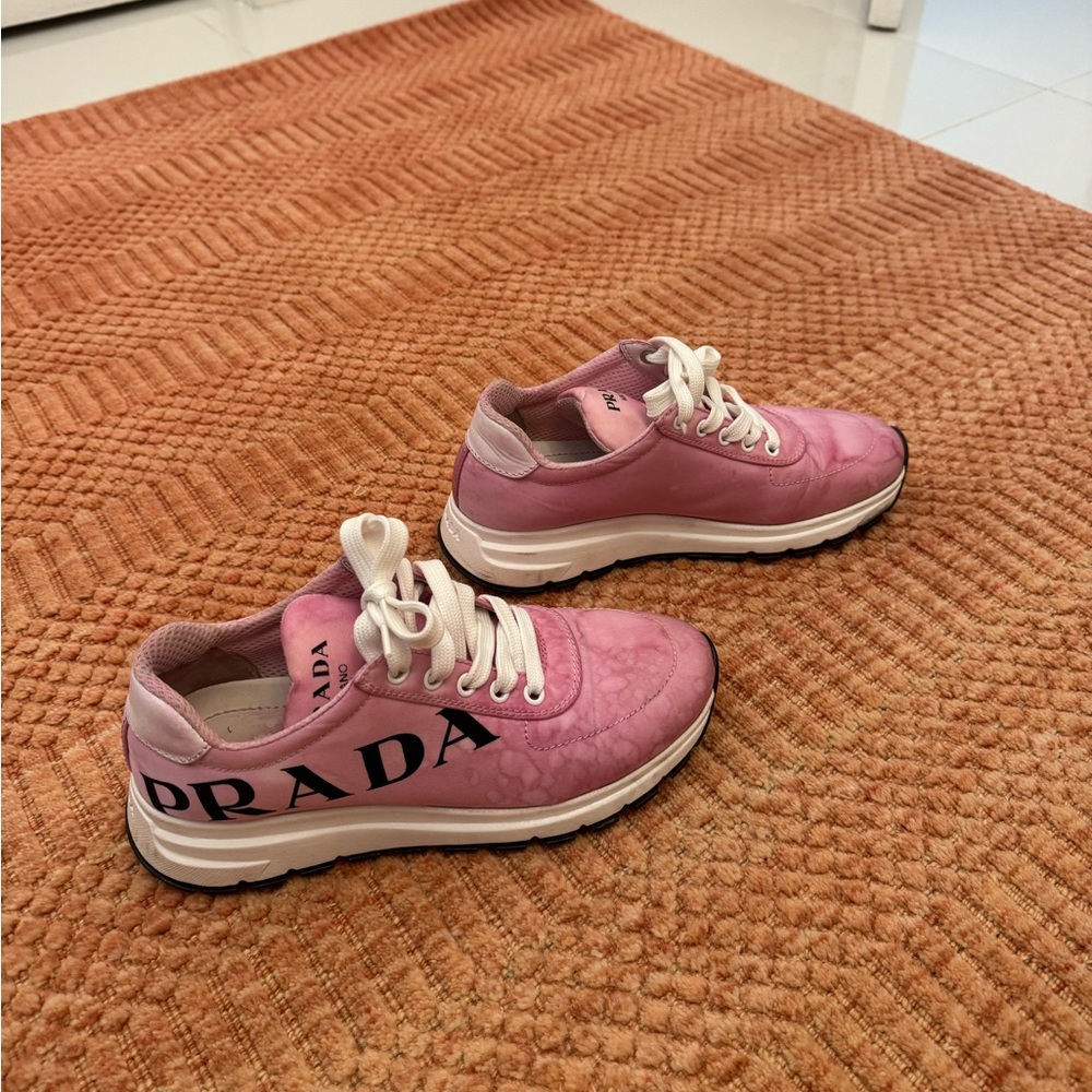 Pink Dye Prada Sneakers